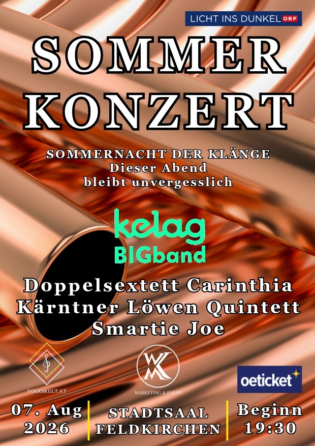 7 Sommerkonzert 07. August 2026 - STADTSAAL Feldkirchen