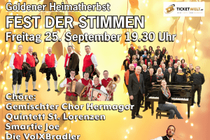 12 Fest der Stimmen Hermagor - 25. September 2026 - Stadtsaal19:30 Uhr
