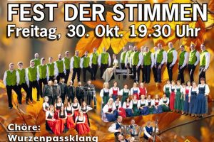9.7 Fest der Stimmen Gmünd - 30. Okt. 2026 - Lodronsche Reitschule 19:30 Uhr