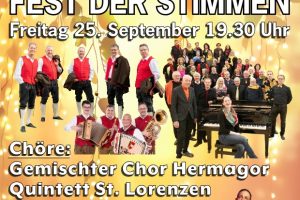 12 Fest der Stimmen Hermagor - 25. September 2026 - Stadtsaal19:30 Uhr