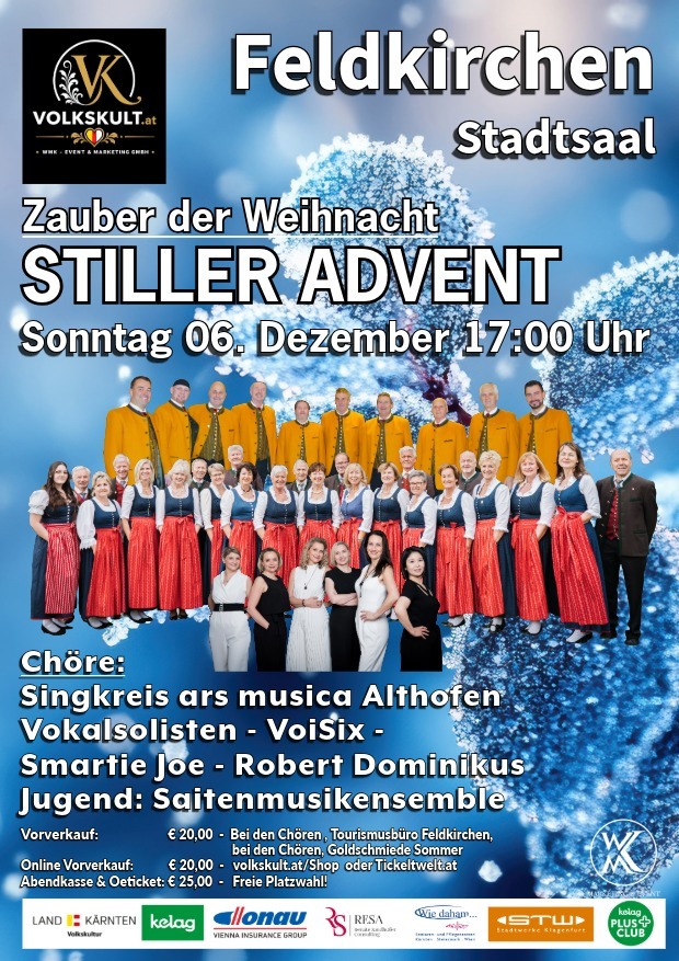 22 STILLER ADVENT - Zauber der Weihnacht - Feldkirchen - Stadtpfarrkirche 06. Dez 17:00 Uhr