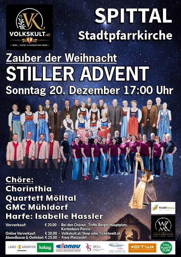 26 STILLER ADVENT - Zauber der Weihnacht - Spittal - Stadtpfarrkirche - 19. Dez 17:00 Uhr